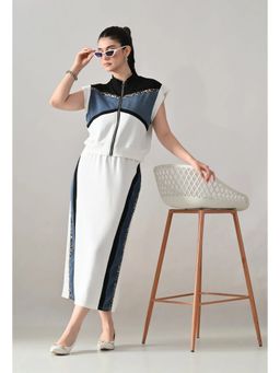 ANNY - White Edgy Denim Co-Ord Set