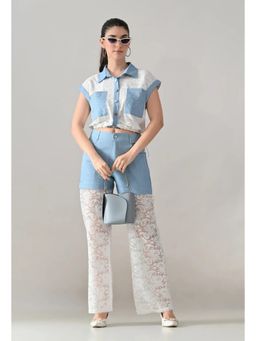 ANNY - White Lace and Lustre Co-Ord Set