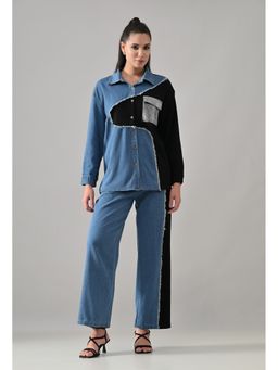 ANNY - Black Rhineblock Denim Co-Ord Set