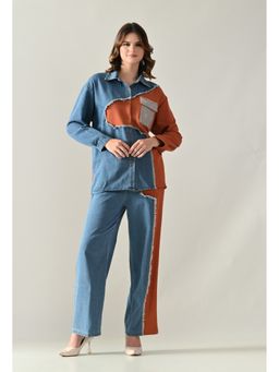 ANNY - Rust Rhineblock Denim Co-Ord Set