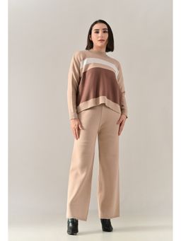 ANNY - Beige Relaxed Rhythm Pullover with Pant