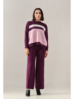 ANNY - Purple Relaxed Rhythm Pullover with Pant