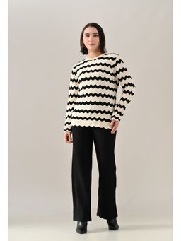 ANNY - Women Black Polyester Textured Co-ord Set