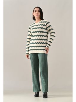 ANNY - Women Green Polyester Textured Co-ord Set