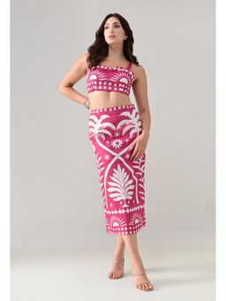 ANNY - Pink Midi Skirt Co-Ord Set