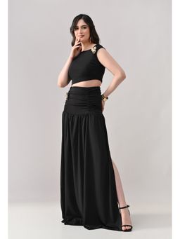 ANNY - Black Draped Co-ord Set