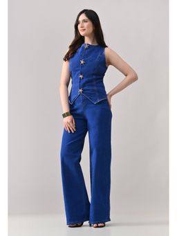 ANNY - Blue Sleeveless Co-ord Set