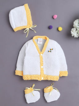 Bumzee - Girls Full Sleeves Acrylic Blend Sweater With Cap and Socks