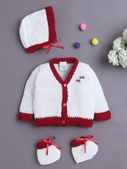 Bumzee - Boys Full Sleeves Acrylic Blend Sweater With Cap and Socks