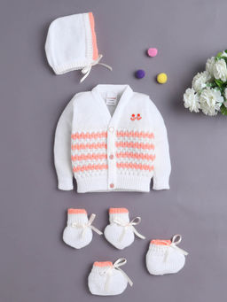 Bumzee - Boys Full Sleeves Acrylic Blend Sweater With Cap Socks and Mittens