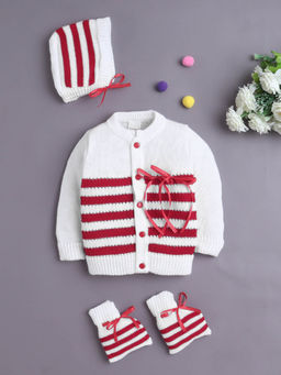 Bumzee - Boys Full Sleeves Acrylic Blend Sweater With Cap and Socks