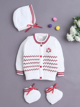 Bumzee - Boys Full Sleeves Acrylic Blend Sweater With Cap and Socks