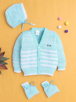 Bumzee - Boys Full Sleeves Acrylic Blend Sweater With Cap and Socks