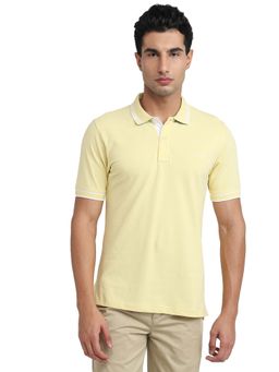 ColorPlus - Regular Fit Medium Yellow Polo T-Shirt