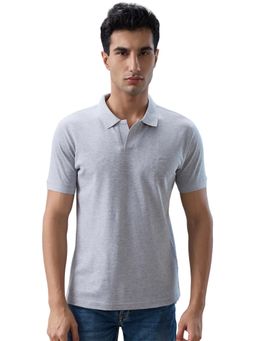 ColorPlus - Regular Fit Medium Grey Polo T-Shirt