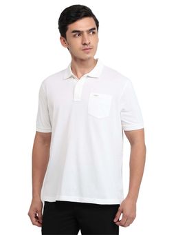 ColorPlus - Classic Fit White Polo T-Shirt