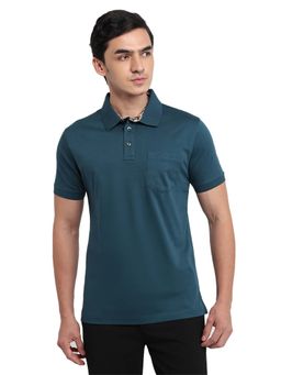 ColorPlus - Dark Teal Regular Fit Polo T-Shirt