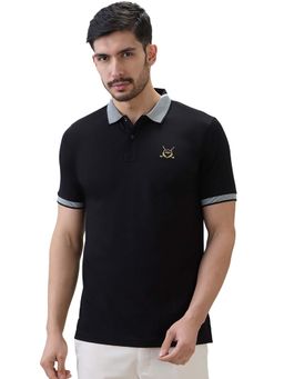 ColorPlus - Black Regular Fit Polo T-Shirt