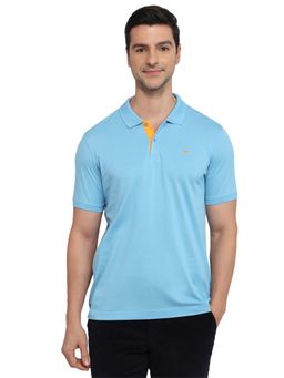 Park Avenue - Medium Blue Slim Fit Polo T-Shirt