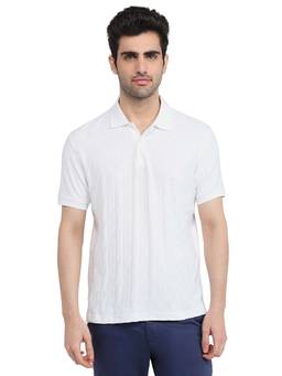 Park Avenue - White Slim Fit Polo T-Shirt
