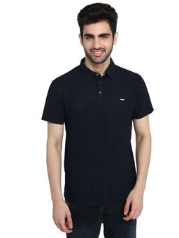 Park Avenue - Fancy Black Slim Fit Polo T-Shirt