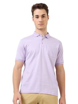 Park Avenue - Medium Lavender Slim Fit Polo T-Shirt