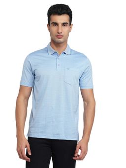 Park Avenue - Light Blue Slim Fit Polo T-Shirt