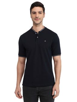 Raymond - Black Modern Fit Cotton Solid T-Shirt