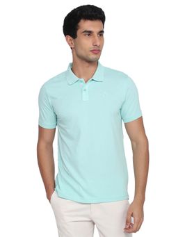 Parx - Light Green Regular Fit Solid Polo T-Shirt