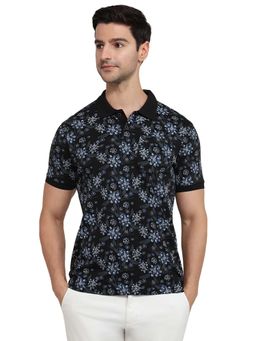 Parx - Black Regular Fit Polo T-Shirt