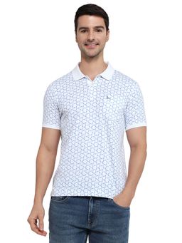 Parx - White Regular Fit Polo T-Shirt