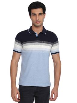 Parx - Light Blue Regular Fit Polo T-Shirt
