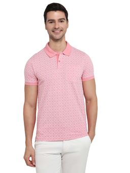 Parx - Medium Pink Regular Fit Polo T-Shirt