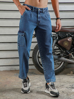 High Star - Men Relaxed Straight Tapered Fit Cargo Jeans