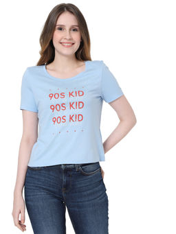 VERO MODA - Curve Women Blue T-Shirt