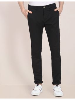 U.S. POLO ASSN. - Mid Rise Solid Casual Trouser Black