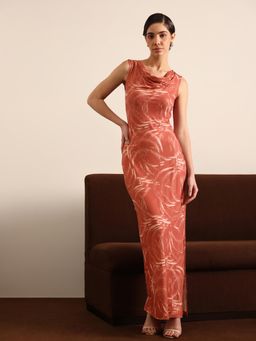 FableStreet - Rust Maxi Dress