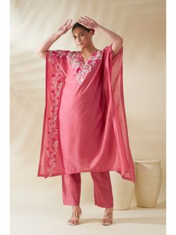 ORIGANI - Pink Maira Kaftan and Pant with Slip