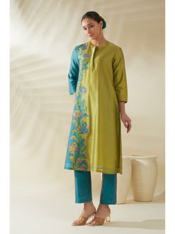 ORIGANI - Blue Green Aster Kurta and Pant
