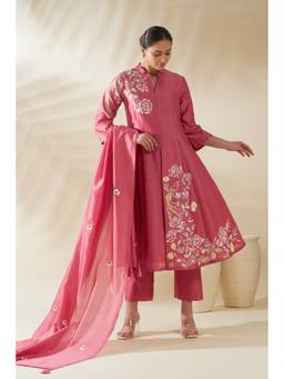 ORIGANI - Pink Elysia Kurta and Pant with Dupatta