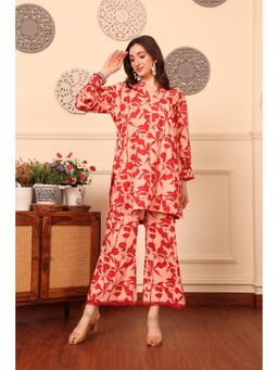 SAYARISH - Red Numan Co-Ord (Set of 2)