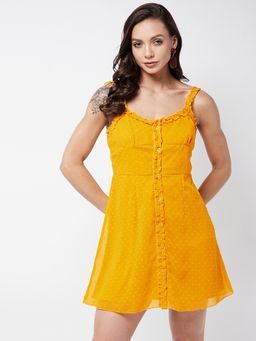 Magre - Mustard Dot Ggt Dress