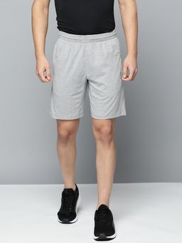 Alcis - Men Grey Melange Solid Regular Fit Sports Shorts