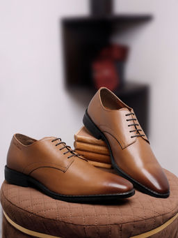 Louis Stitch - Tan Premium Leather Formal Derbies