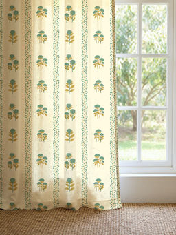 Urban Space - 100% Cotton Curtain 5Ft, Grove Sage Green (Pack of 2)