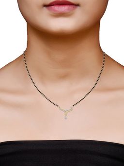 DISHIS - 14k BIS Hallmark Yellow Gold and Diamond Tanmaniya Pendant