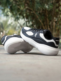 Red Tape - Men Solid Black & White Sneakers