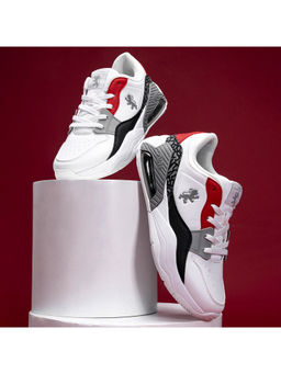 Red Tape - Men Solid Red & Black Sneakers