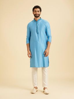 Manyavar - Blue Kurta with Pyjama Set for Men