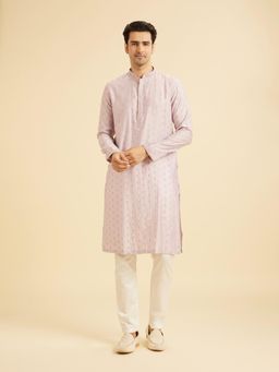 Manyavar - Lavender Kurta with Pyjama Set for Men